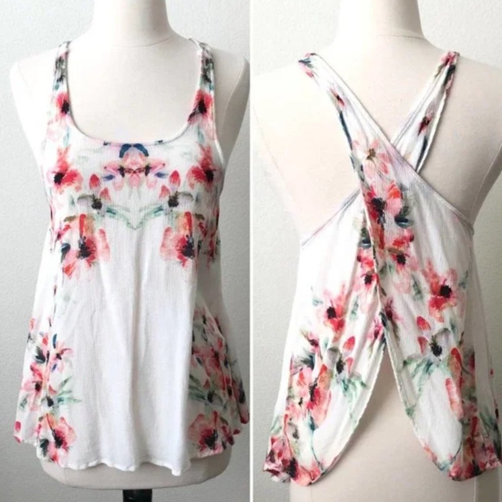 Vintage Open Back Floral Tank-Free People